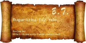 Bugarszky Tünde névjegykártya