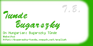 tunde bugarszky business card