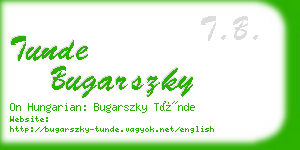 tunde bugarszky business card
